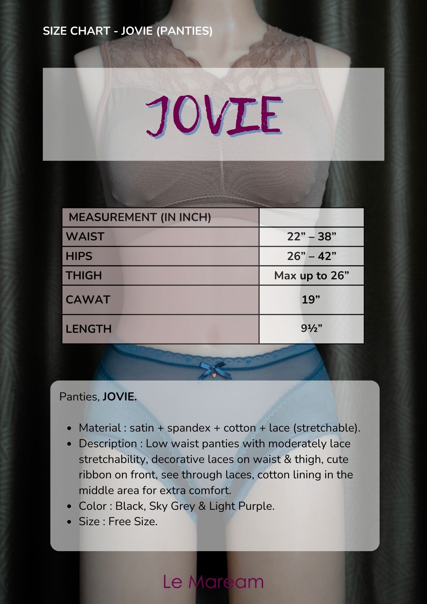 JOVIE (Normal Size Panties)