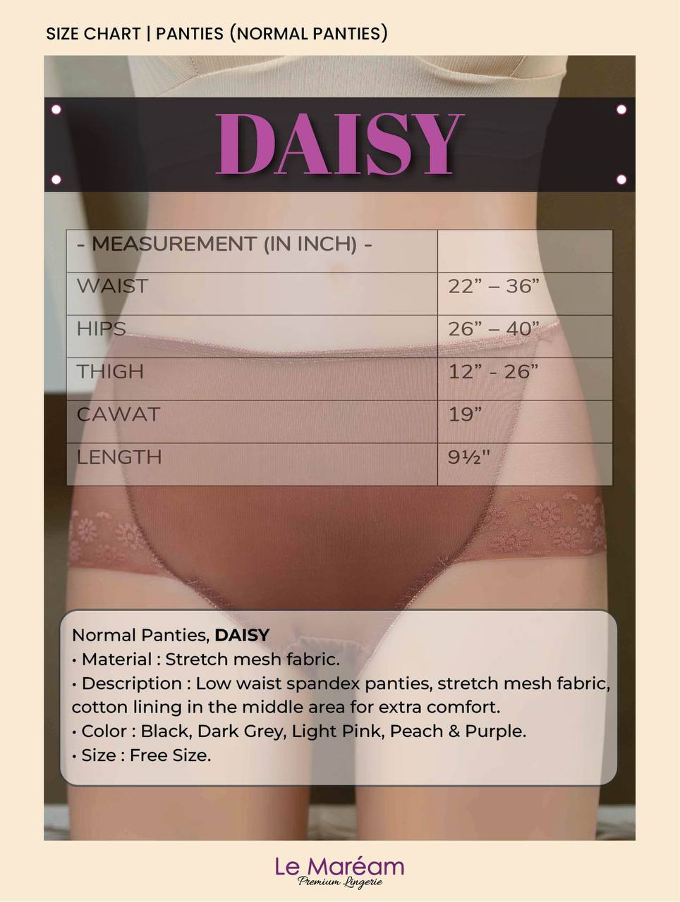 DAISY (Normal Size Panties)