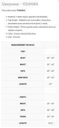 SIZE CHART YOVANKA